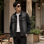 BOXY004 - Felian Áo Khoác Jean Đen Wash Nam Nữ Form Oversize