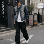 BOXY001 - Felian Áo Khoác Jean Màu Retro Xanh Nam Nữ Form Oversize