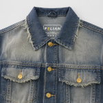 BOXY001 - Felian Áo Khoác Jean Màu Retro Xanh Nam Nữ Form Oversize