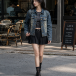 BOXY002 - Felian Áo Khoác Jean Màu Retro Xanh Đậm Nam Nữ Form Oversize