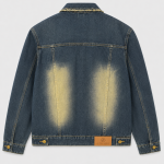 BOXY002 - Felian Áo Khoác Jean Màu Retro Xanh Đậm Nam Nữ Form Oversize