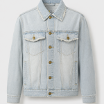 BOXY003 - Felian Áo Khoác Jean Xanh Wash Nhạt Nam Nữ Form Oversize