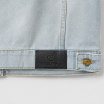 BOXY003 - Felian Áo Khoác Jean Xanh Wash Nhạt Nam Nữ Form Oversize