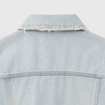 BOXY003 - Felian Áo Khoác Jean Xanh Wash Nhạt Nam Nữ Form Oversize